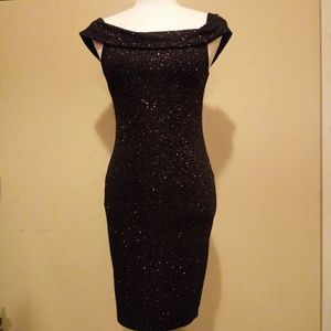 Premiere amour off the shoulder black dress